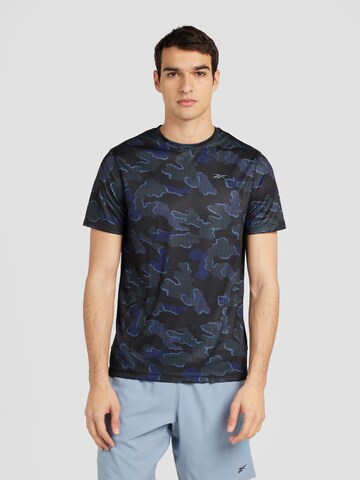 T-Shirt fonctionnel 'TRAIN MOTION' Reebok en noir : devant