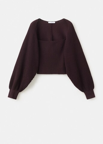 MANGO Knitted Top in Purple