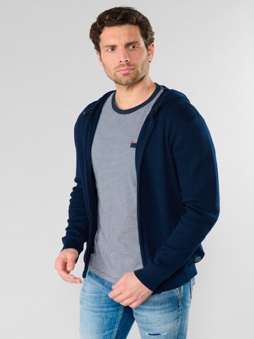 Le Temps Des Cerises Strickjacke 'Krom' in Blau: Vorderseite