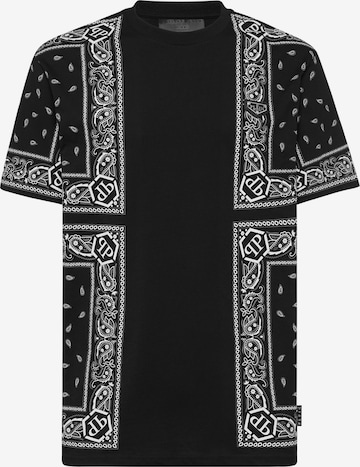 T-Shirt Philipp Plein en noir : devant