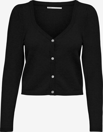 Cardigan 'LELY SWEETHEART' ONLY en noir : devant