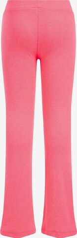 WE Fashion Flared Broek in Roze