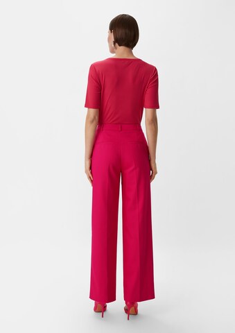 COMMA Wide leg Pantalon in Roze: terug