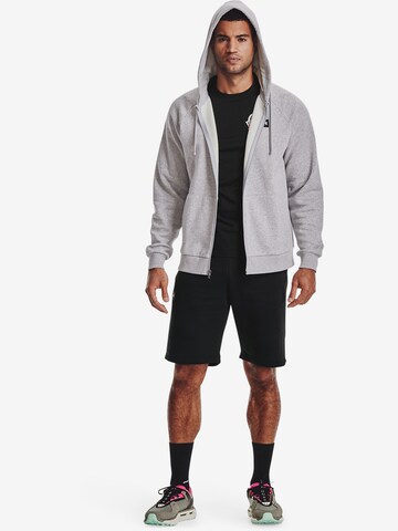 UNDER ARMOUR Athletic Zip-Up Hoodie ' Rival ' in Grey