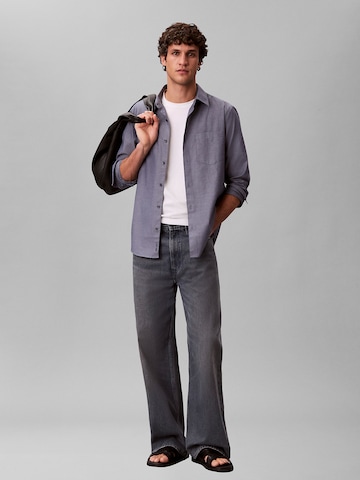 Calvin Klein Regular Fit Hemd 'Classic' in Grau