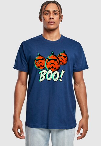 T-Shirt 'Halloween Pumpkins' ABSOLUTE CULT en bleu : devant