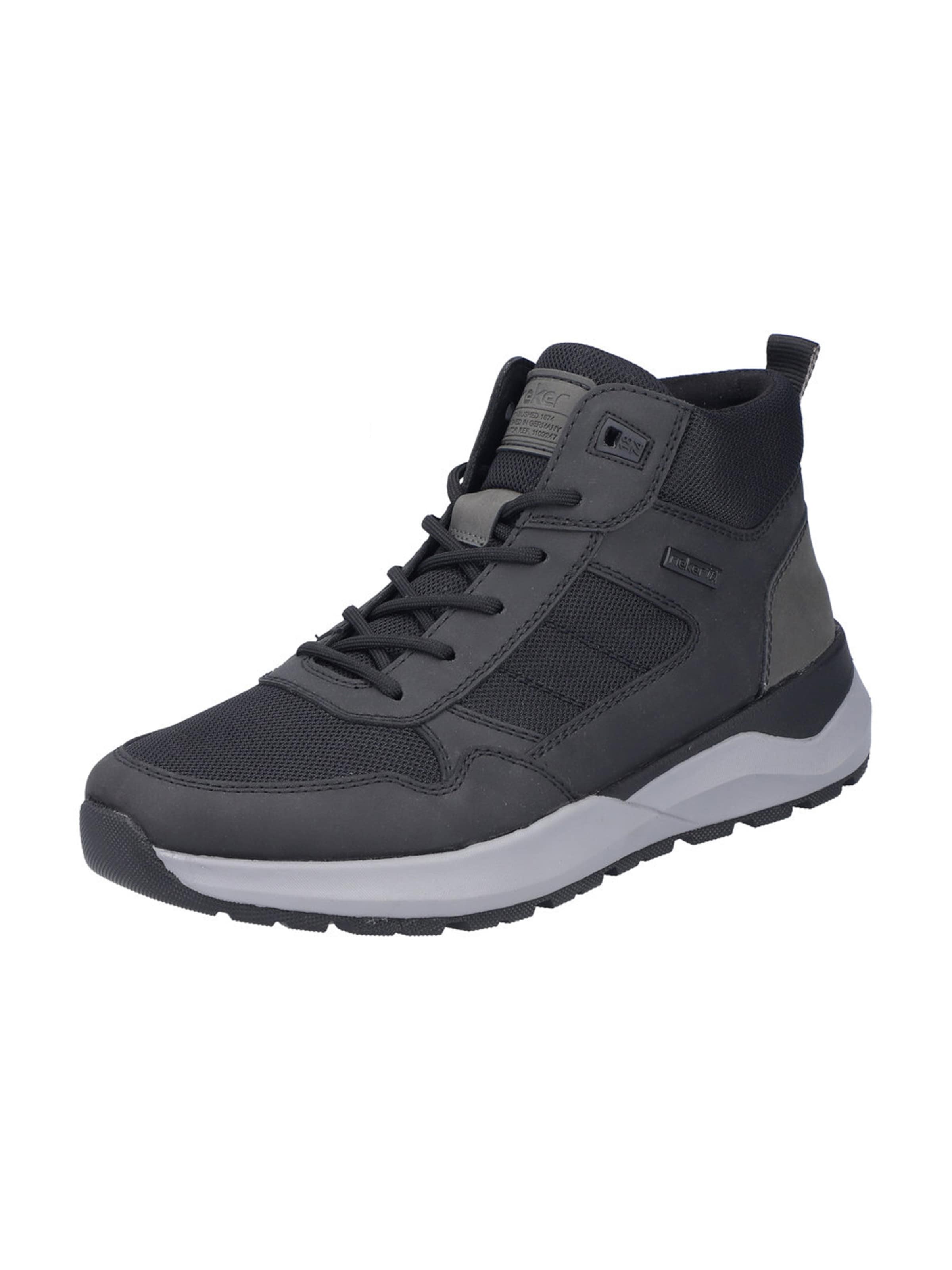 juoda Rieker Auliniai batai su raišteliais: priekis