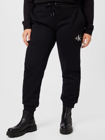 Calvin Klein Jeans Curve Regular Broek in Zwart: voorkant