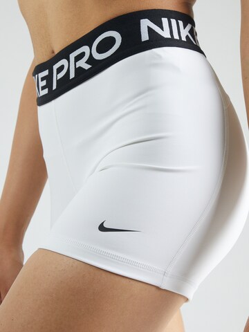 NIKE Skinny Sports trousers 'Pro 365' in White