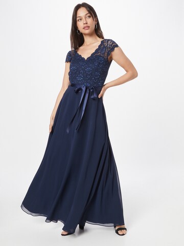 SWING - Vestido de noche en azul: frente