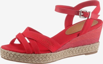 Sandales TOMMY HILFIGER en rouge : devant