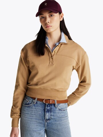 TOMMY HILFIGER Sweatshirt in Braun: Vorderseite