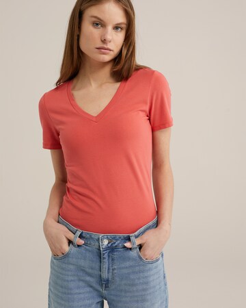 T-shirt WE Fashion en rouge : devant