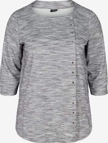 Zizzi Sweatshirt 'XDIDDE' in Grey: front