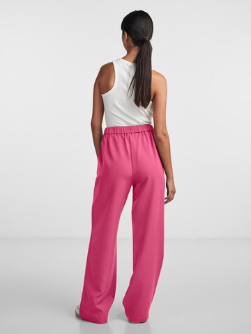 PIECES Wide leg Trousers 'PCBOZZY' in Pink