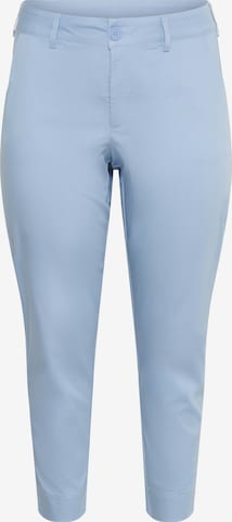 KAFFE CURVE Chino trousers 'Leana' in Blue: front