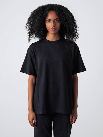Maglia extra large di Honest Basics in nero: frontale