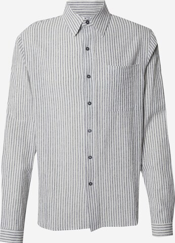 Coupe regular Chemise 'Mio' DAN FOX APPAREL en gris : devant