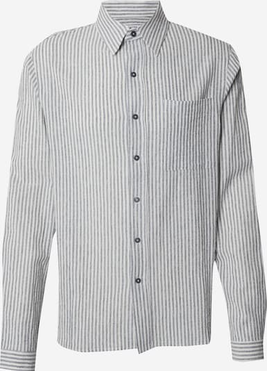 DAN FOX APPAREL Overhemd 'Mio' in de kleur Grijs / Wit, Productweergave