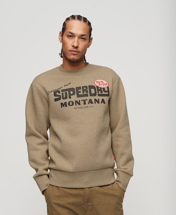 Superdry Sweatshirt in Bruin: voorkant