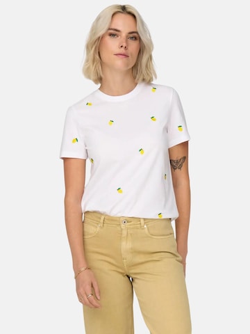 T-shirt 'ONLKETTY' ONLY en blanc