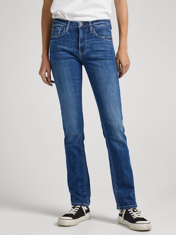 Pepe Jeans גזרת סלים ג'ינס ' GRACE ' בכחול: מלפנים