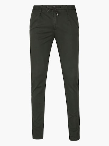Profuomo Slim fit Chino trousers in Green: front