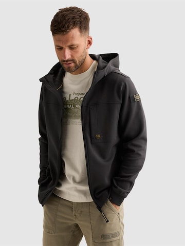 PME Legend Tussenjas 'Sweat cardigan with hood and zipper closure' in Grijs