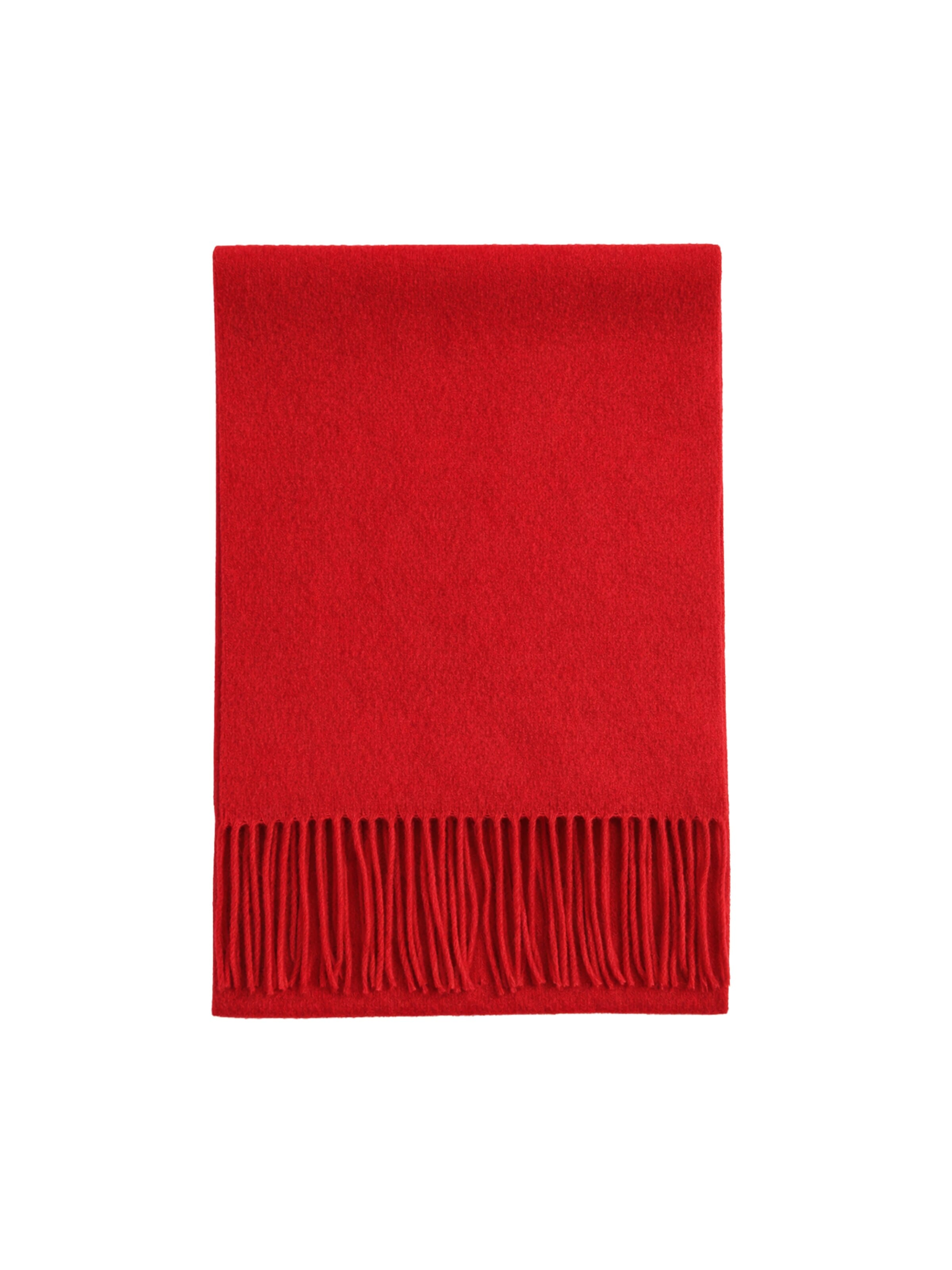 GOBI Cashmere Sjaal 'Unisex Cashmere Fringed Scarf' in Rood: voorkant