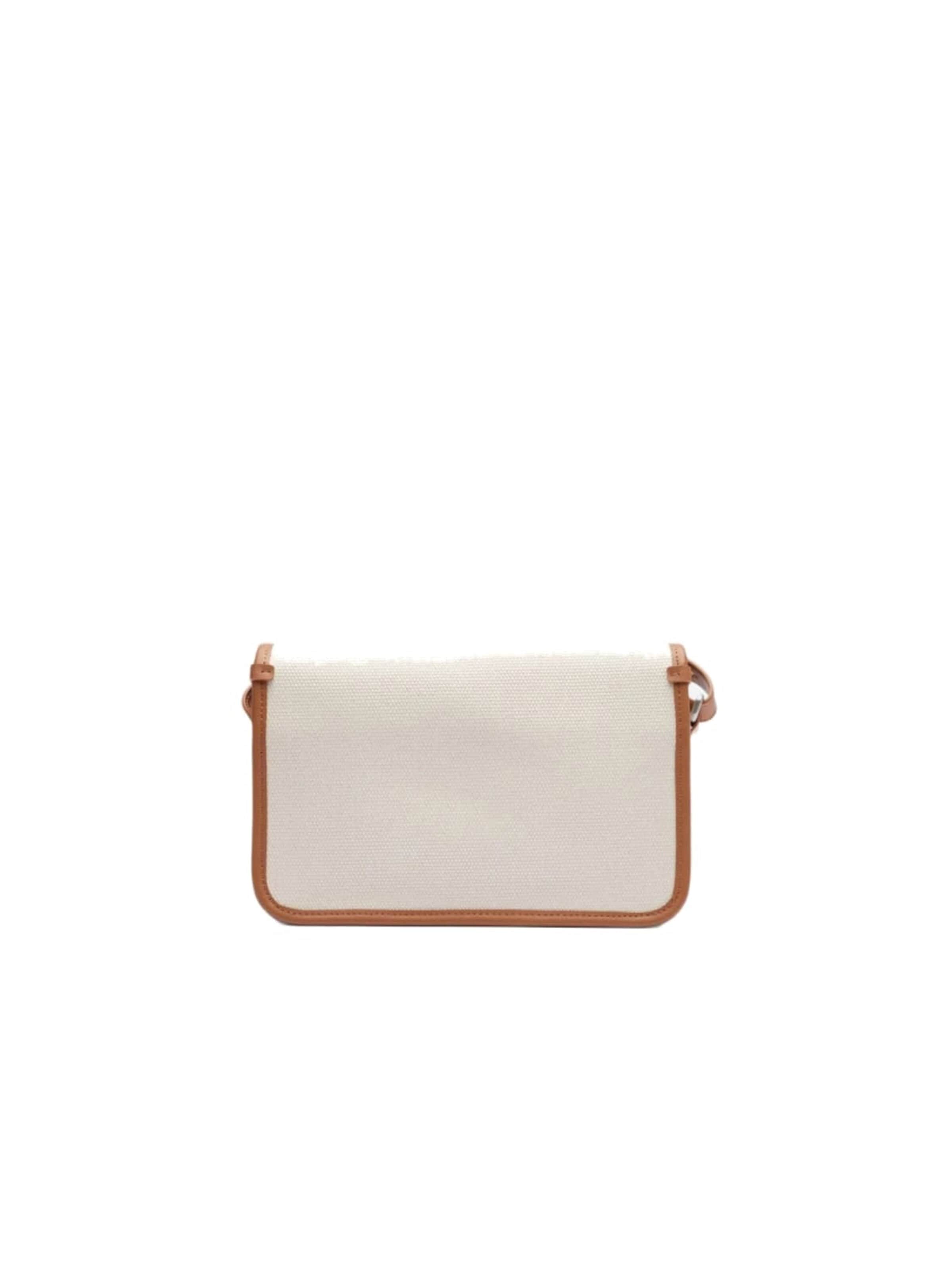 LACOSTE - Bolso de hombro 'Lacoste Sac Bandoulière Heritage Canvas Natural Tan' en blanco