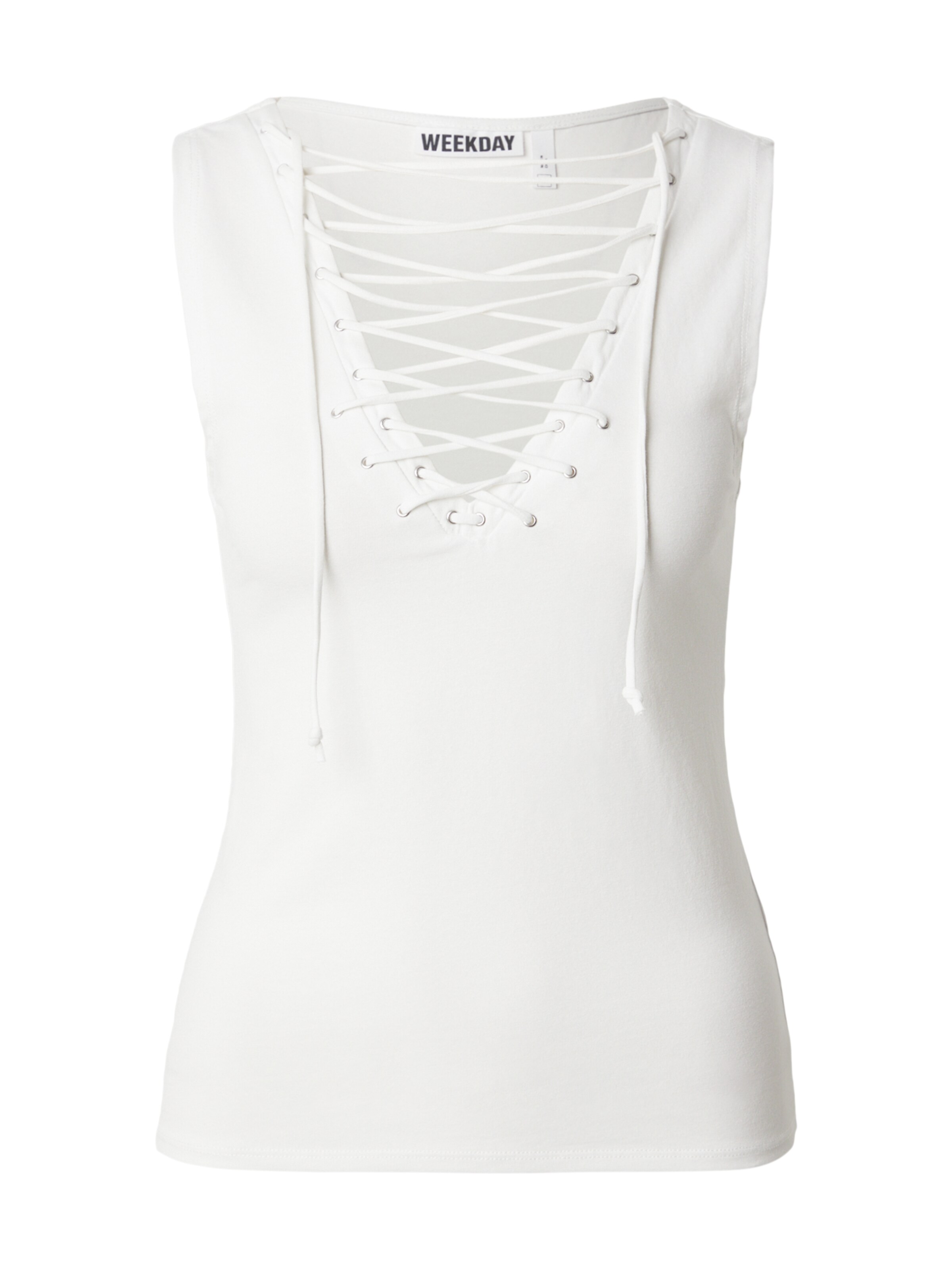 WEEKDAY Top 'Jay' - Biela: predná strana