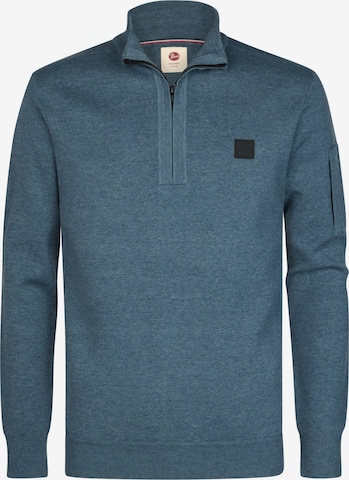 Sweat-shirt PETROL en bleu : devant