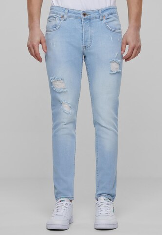 2Y Premium Regular Jeans in Blauw: voorkant