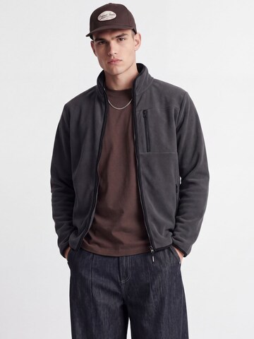 JACK & JONES Fleecejacke in Grau: Vorderseite