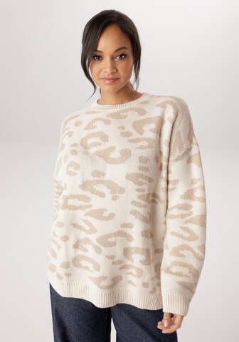 Aniston Pullover in Beige: Vorderseite