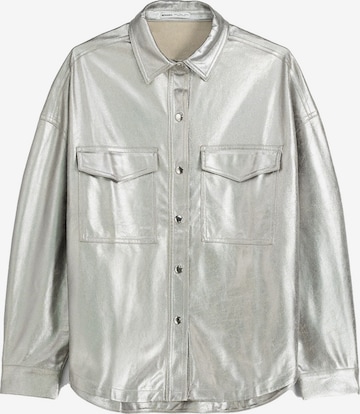 Bershka Blouse in Silver: front