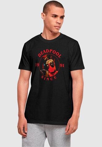 ABSOLUTE CULT T-Shirt 'Deadpool - Brain Damage' in Schwarz: Vorderseite