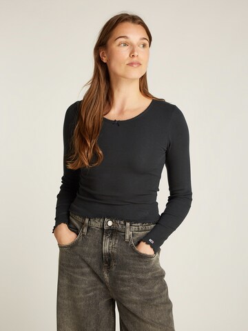 Tommy Jeans Shirt in Schwarz: Vorderseite