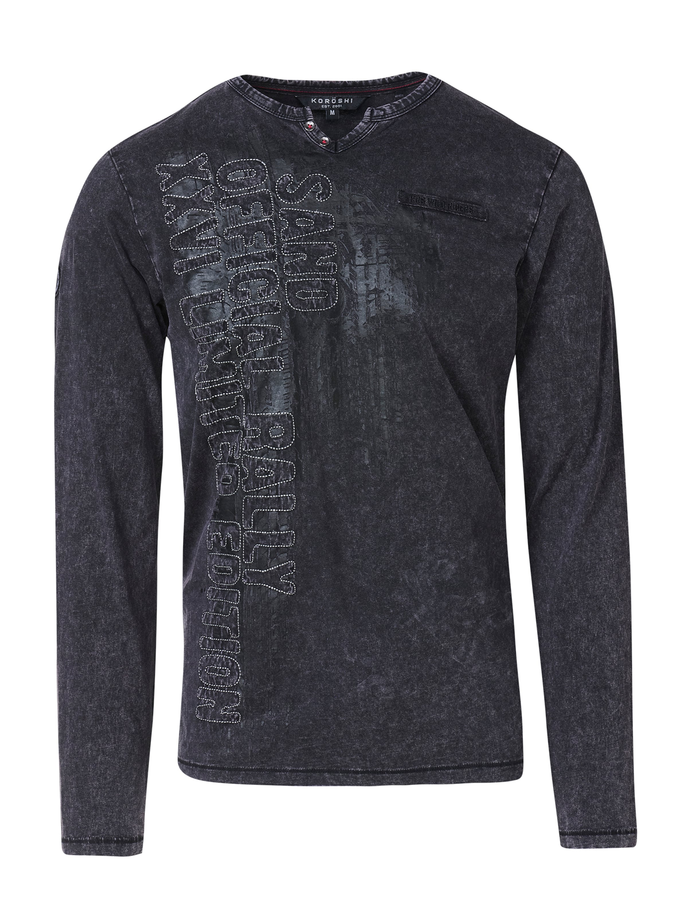 melns KOROSHI T-Krekls: no priekšpuses