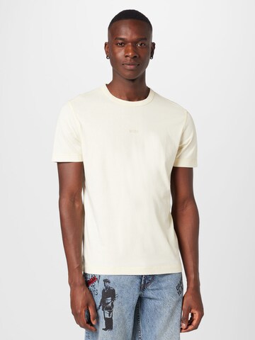 BOSS T-shirt 'Tokks' i beige: framsida