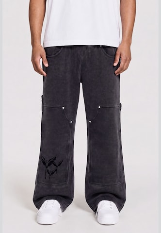 Colucci Wide leg Cargobroek 'Ikarus' in Bruin: voorkant
