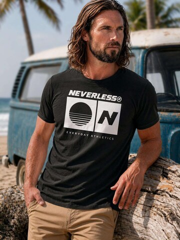 Neverless Shirt 'Sunset Sport Logo' in Grey