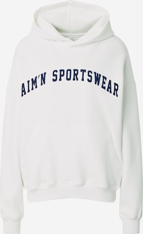 Aim'n Sportief sweatshirt in Wit: voorkant