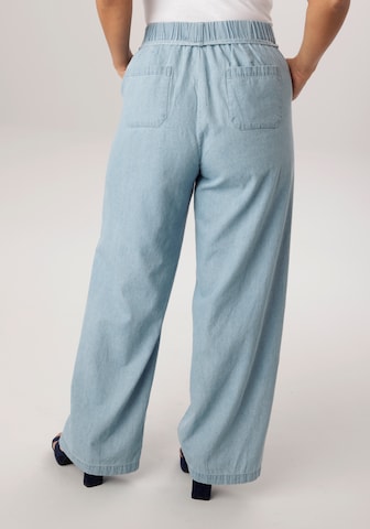 Aniston Wide Leg Jeans in Blau