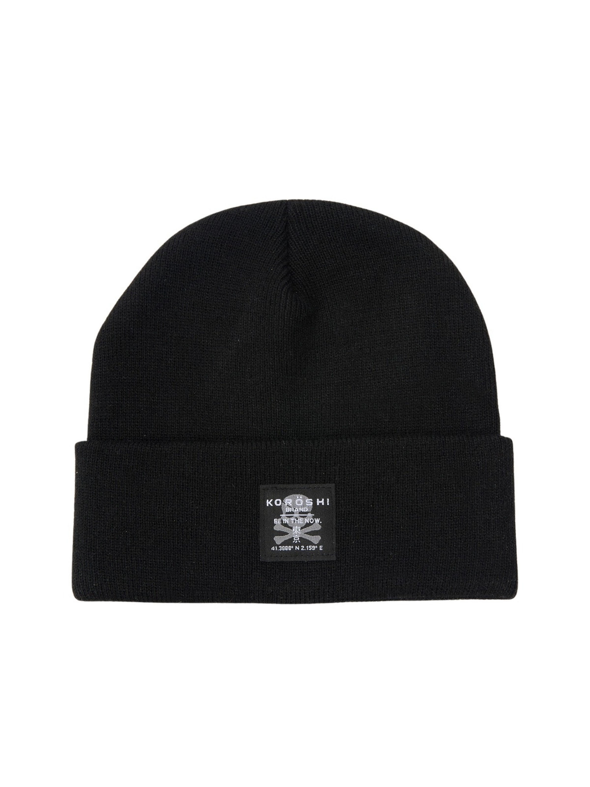 Bonnet KOROSHI en noir : devant