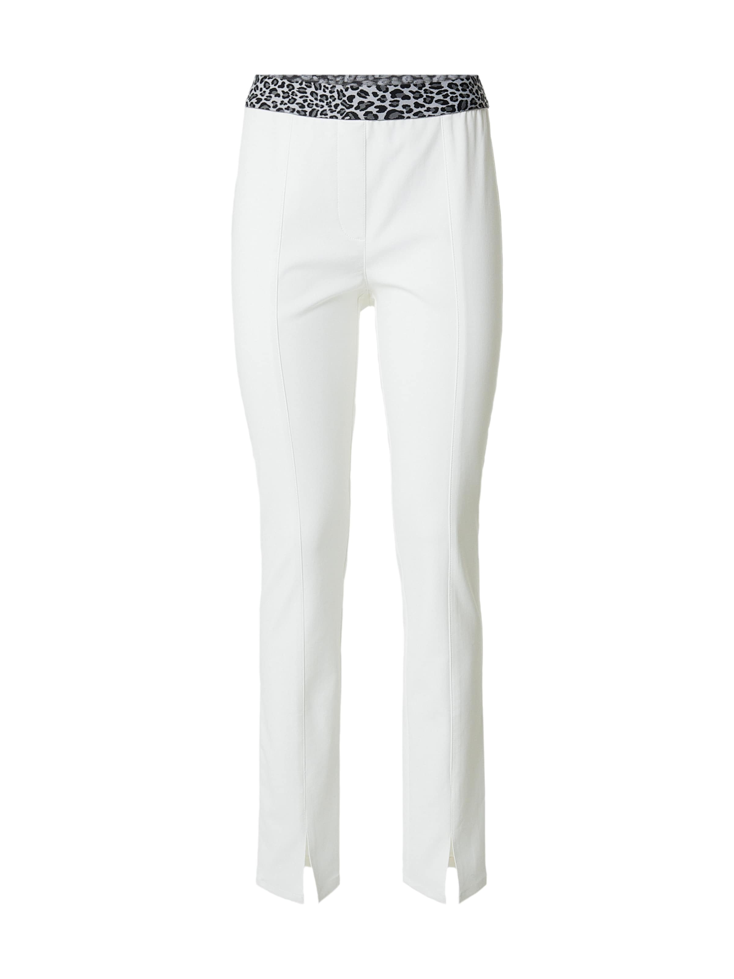 Marc Cain Slim fit Pleat-front trousers 'Siena' in White: front