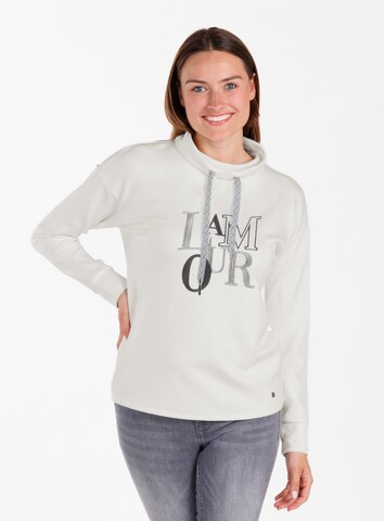 Key Largo Sweatshirt ' AMORE ' in Beige: voorkant