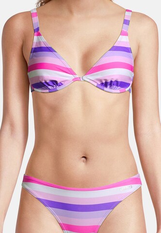 BECO the world of aquasports Bustier Bikini 'Fresh Stripes' in Pink