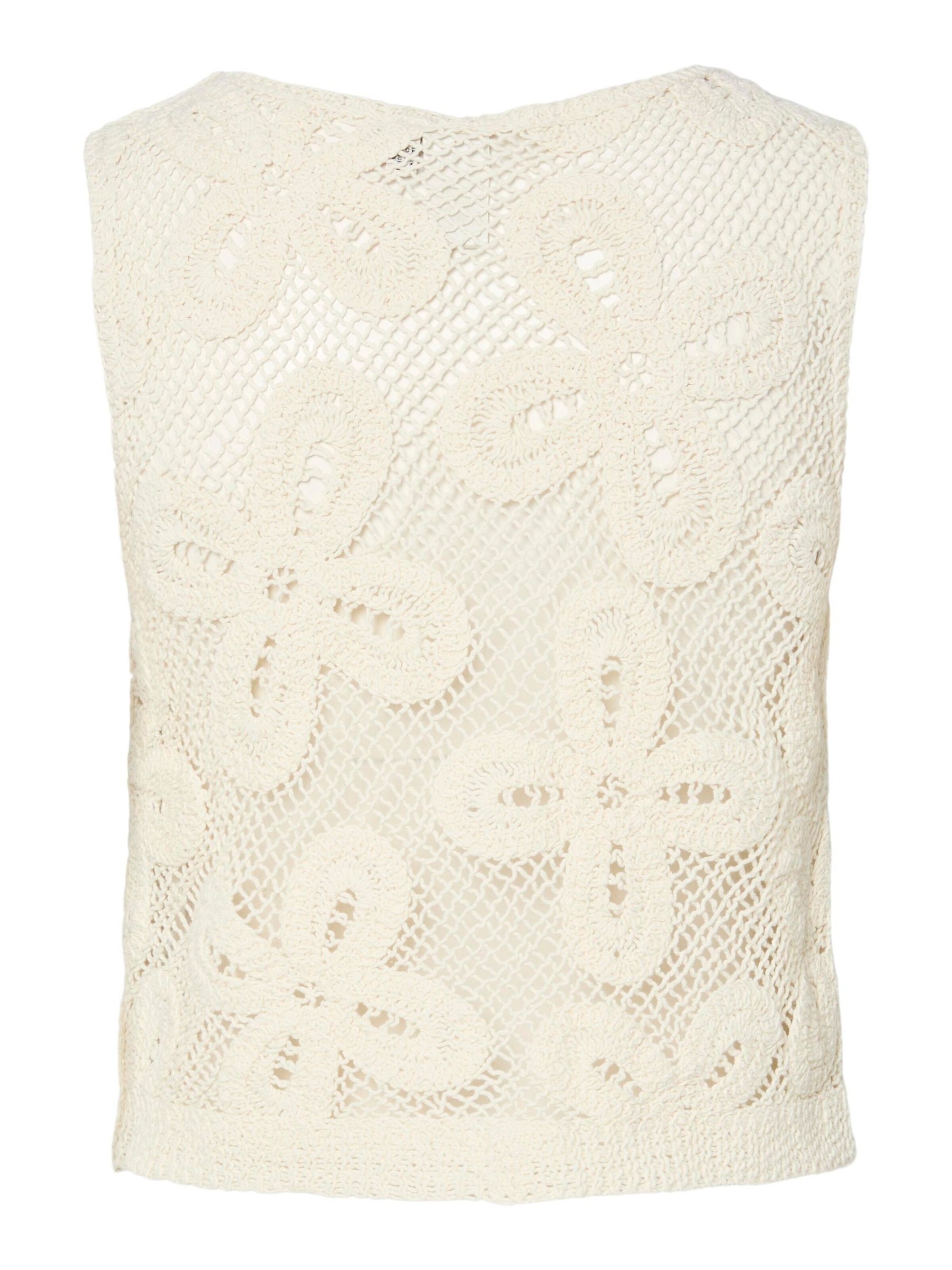 YAS Knitted Vest 'YASAnula' in Beige