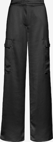 HUGO Loose fit Cargo Pants ' Hakila-1 ' in Black: front
